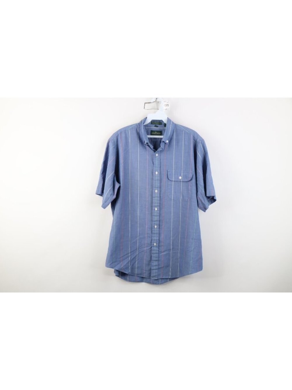 Vtg 90s Streetwear Mens Large Single Needle Tailoring Striped Button Down Shirt